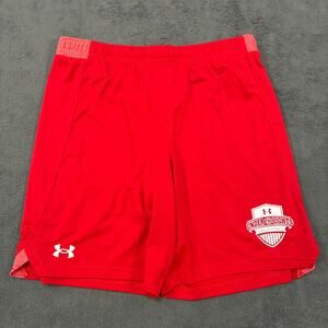 Under Armour Red Under The Lights Athletic Shorts Football Youth Boys Size XL